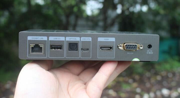 RK3566 mini PC rear panel