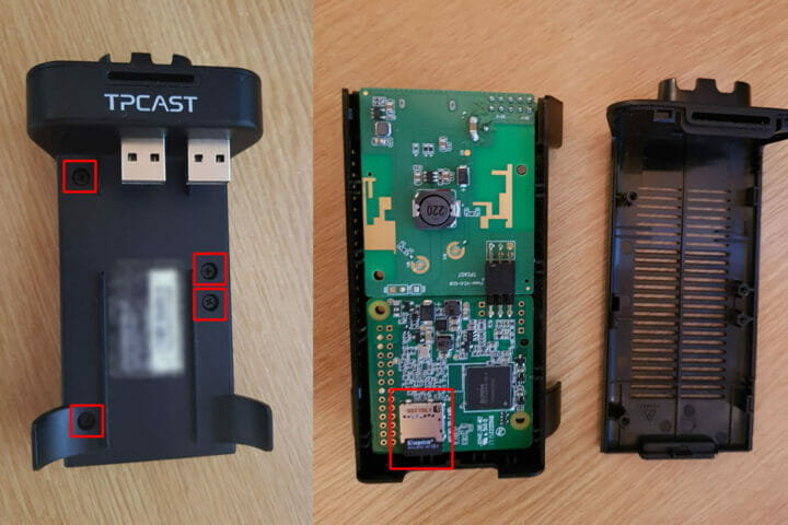 TPCast wireless adapter raspberry pi 3 mini board