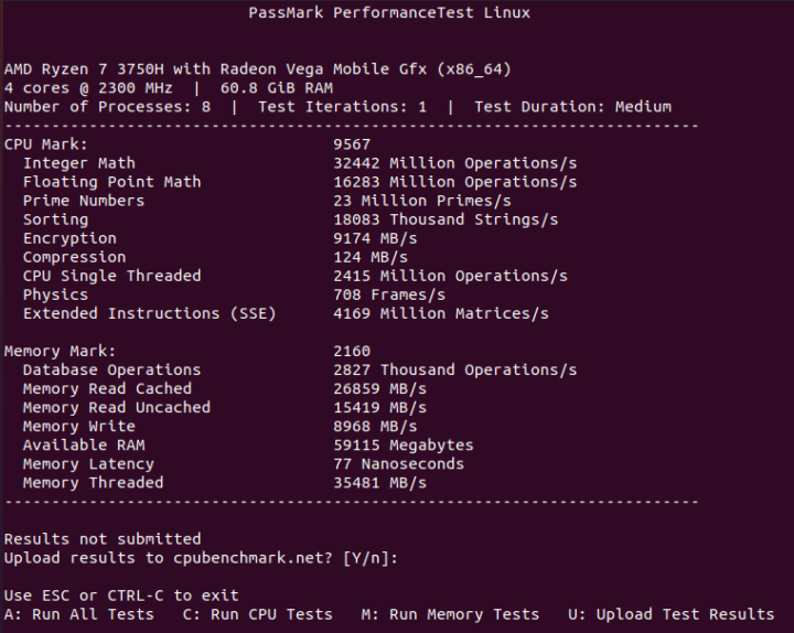 Beelink SER3 ubuntu overclocked passmark