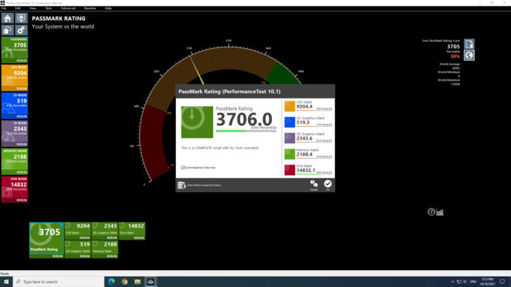 Beelink SER3 windows 10 overclocked passmark