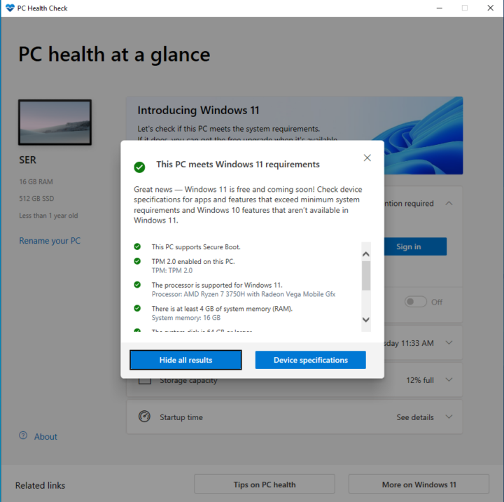 Beelink SER3 windows 11