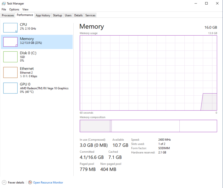 Beelink SER3 windows memory speed