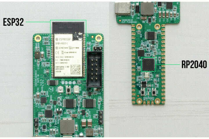 ESP32 + RP2040 board