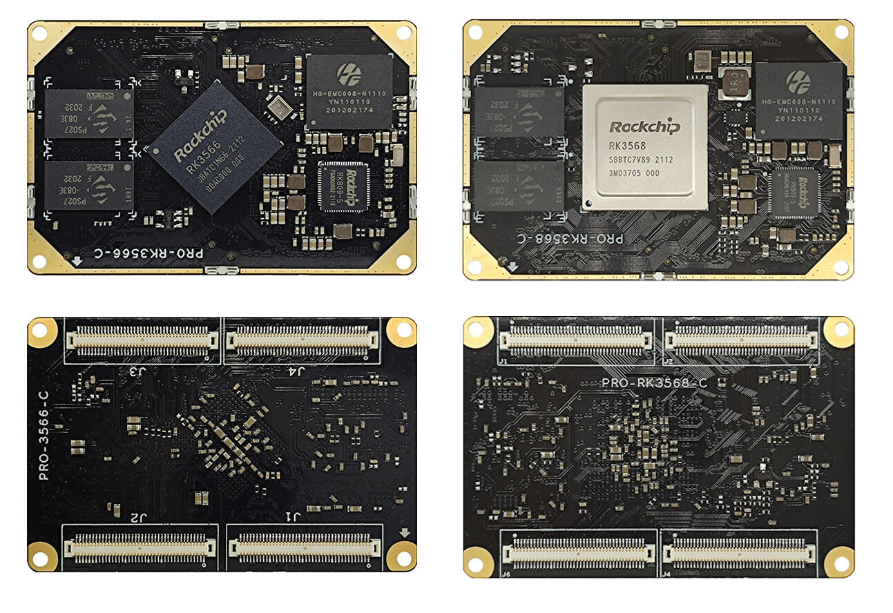 RK3566 & RK3568 SoM with board-to-board connectors