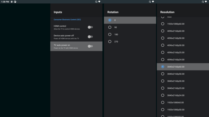 Zidoo M6 video settings