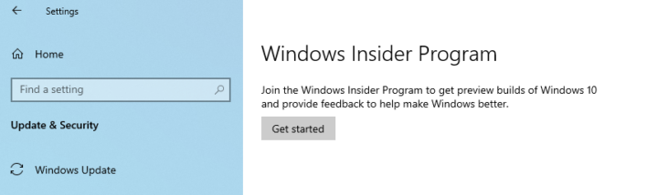 Windows insider program