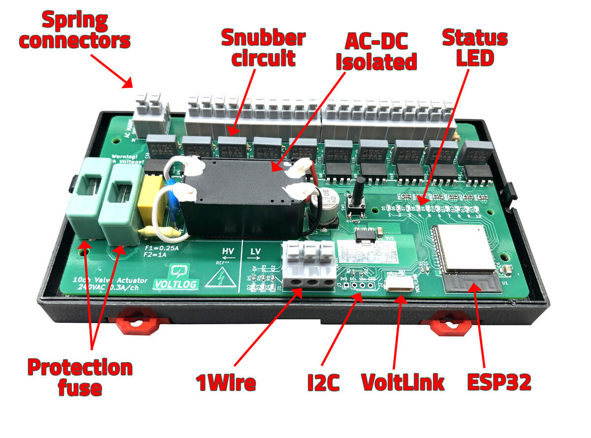 ESP32 floor heating valve controller