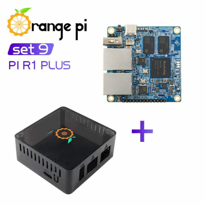 Orange Pi R1 Plus Black ABS Case