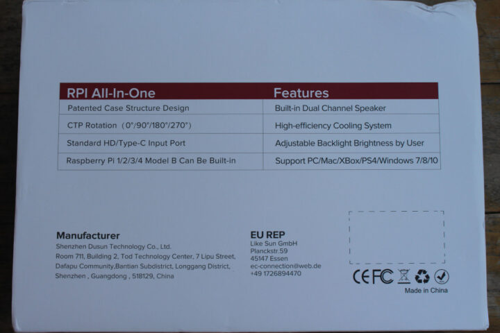 RPI All-in-One specifications