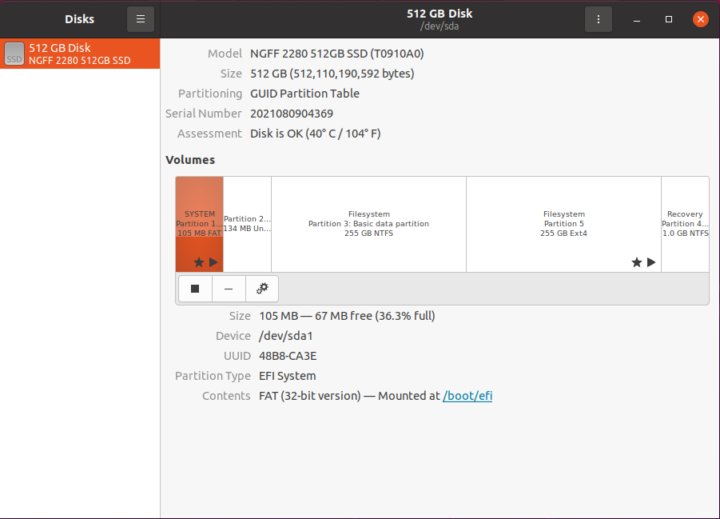 U59 ubuntu disk management