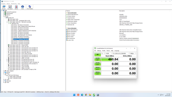 U59 windows 11 USB type-c speed