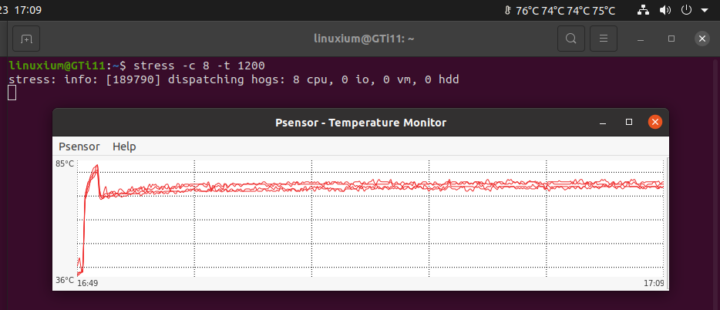 Beelink GTi11 ubuntu stress test