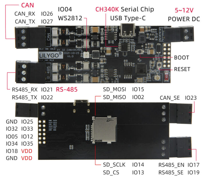 ESP32 RS485 y CAN Bus