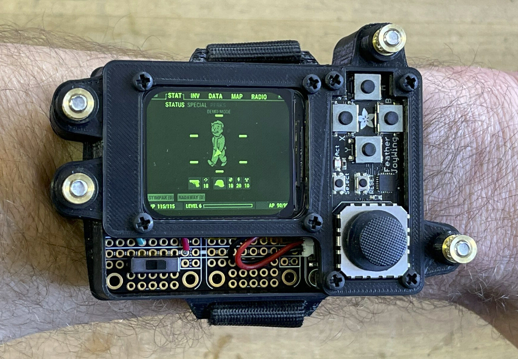 RP2040 Pip-Boy wrist-computer