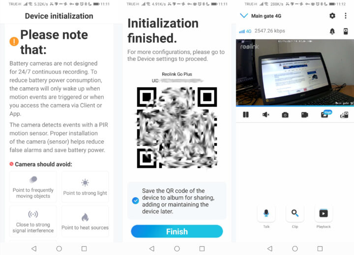 Reolink Go Plus Android setting