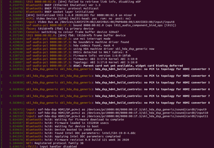 beelink gti11-ubuntu-dmesg hdmi audio issue