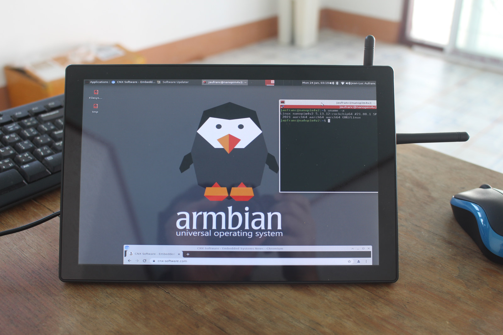 Building a NanoPi M4V2 based All-in-One Linux PC running Armbian (Ubuntu/Debian)