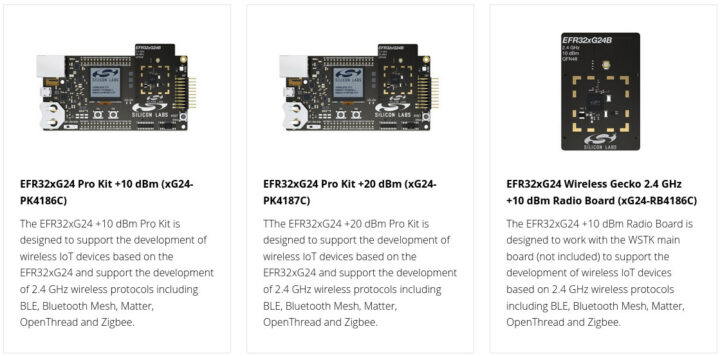 BG24 & MG24 development kits