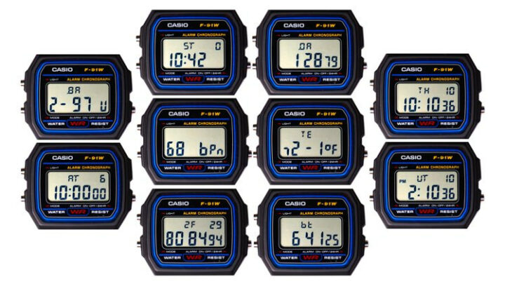 Casio F-19W custom watch face