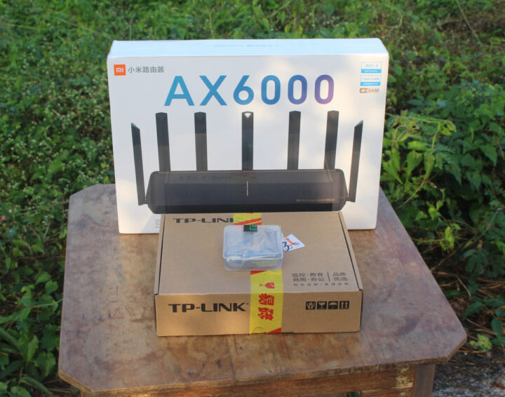 Radxa E25, Xiaomi AX6000, TP-Link 2.5GbE switch