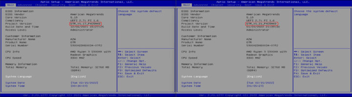 Beelink GTR-5 bios versions