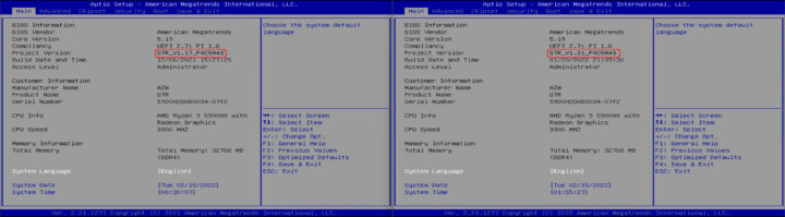 Beelink GTR-5 bios versions