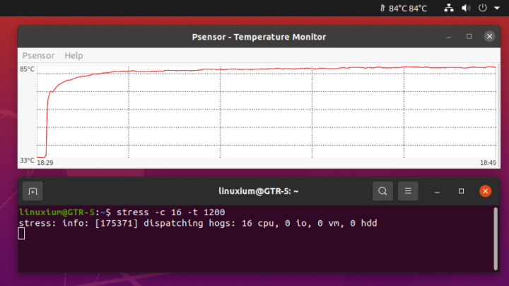 Beelink GTR5 ubuntu stress test