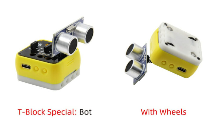 ESP32 T-Block Robot on wheels