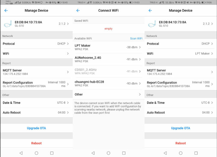 GL-S10 configure WiFi