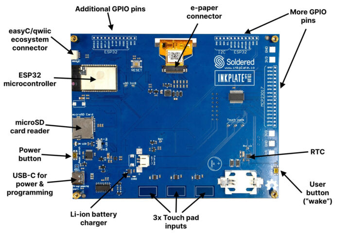 Inkplate 6COLOR board specifications