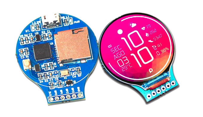 RoundyPi Round color LCD board with Raspberry Pi RP2040