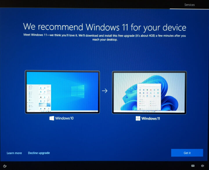 Windows 10 to Windows 11 upgrade