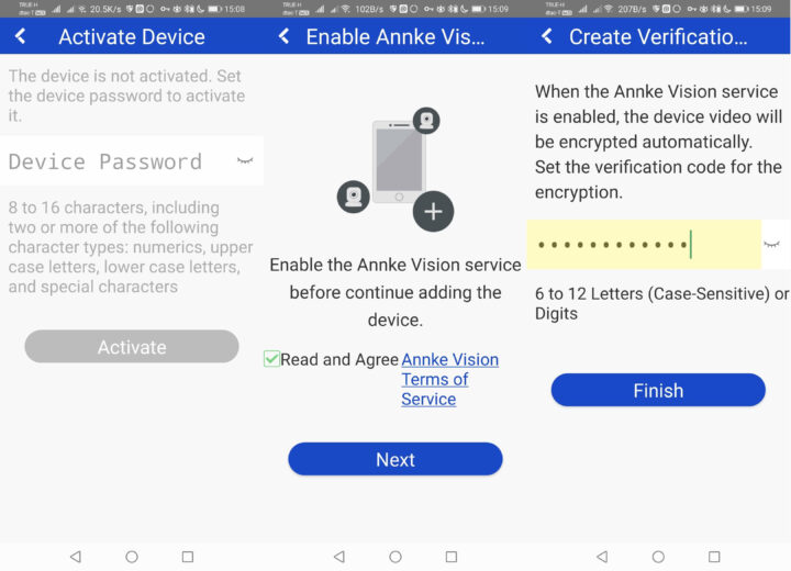 annke vision password and encryption code