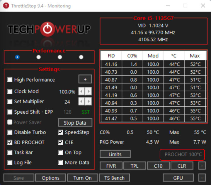 original bios throttlestop