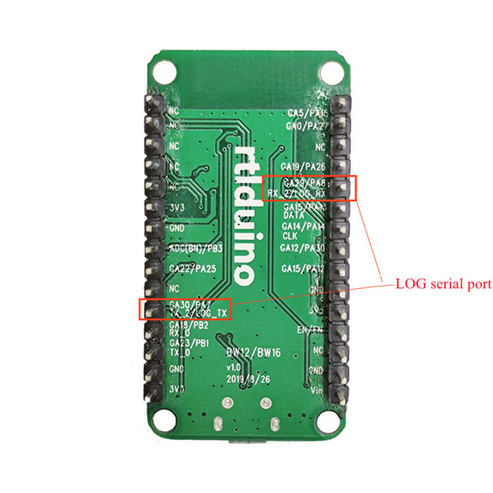 rtlduino board LOG serial port