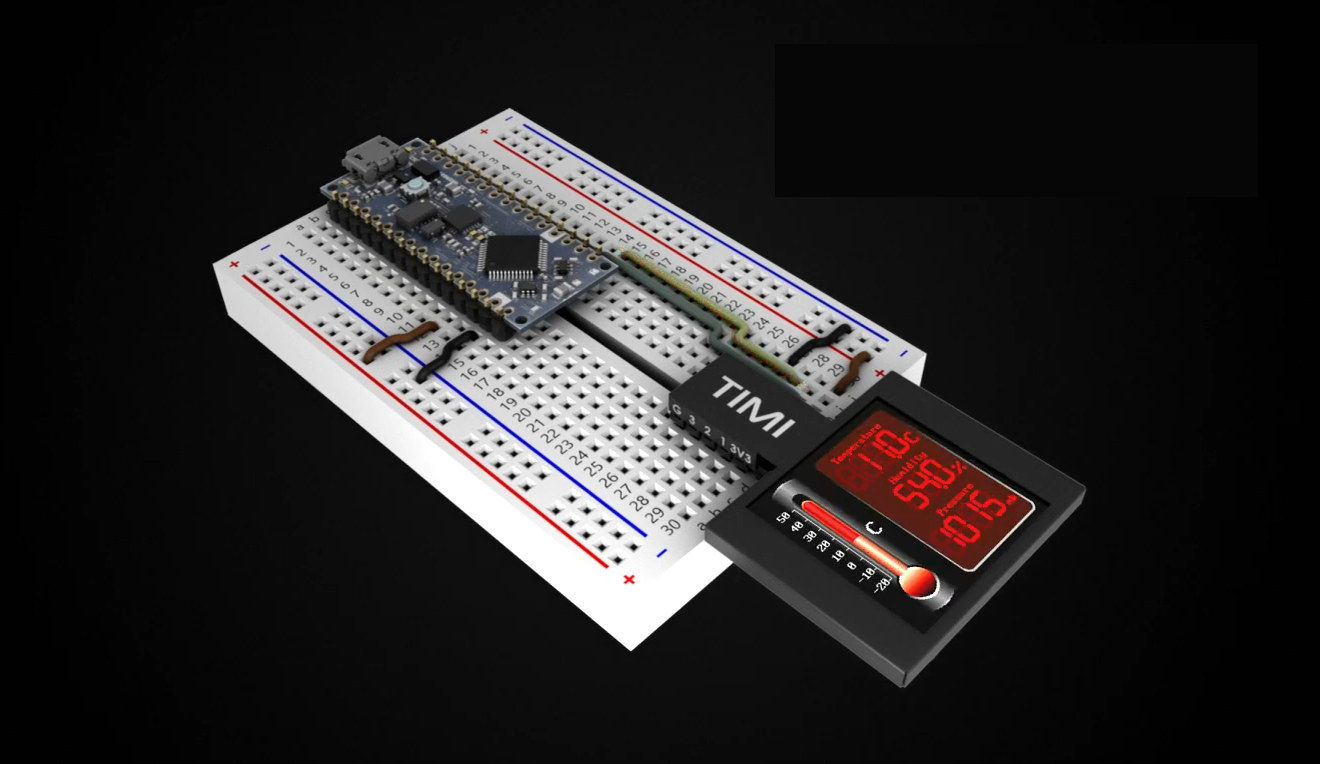 TIMI-130 color display breadboard