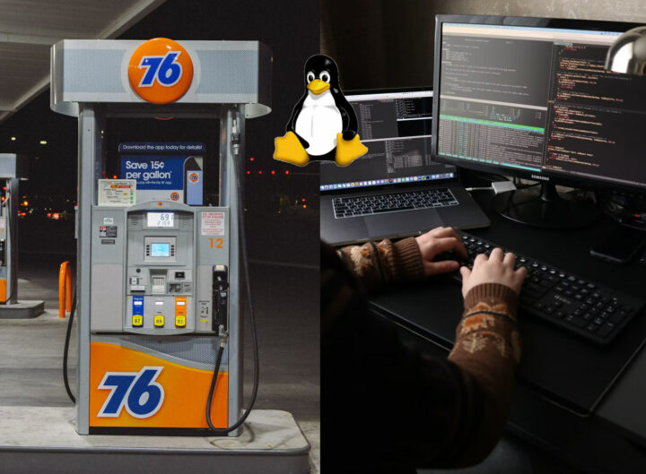 surtidor de gasolina insegura caja embebida de linux