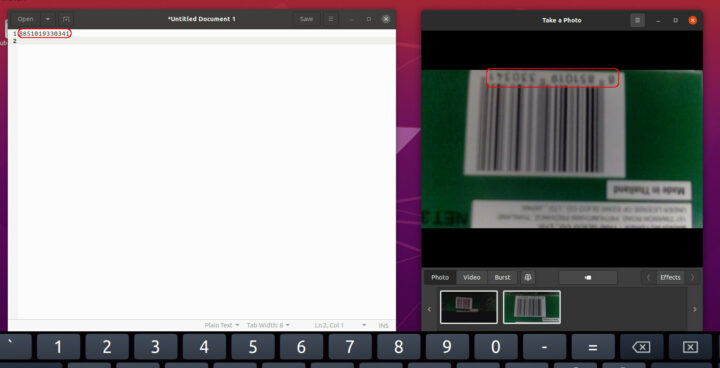 ubuntu barcode reader