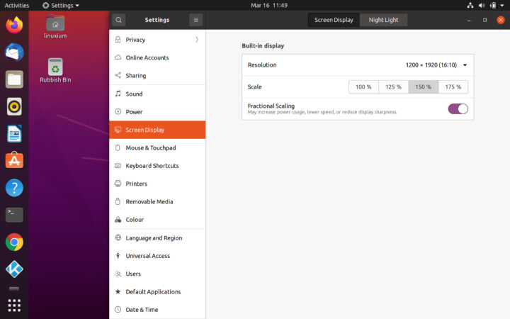 ubuntu display fractional scaling