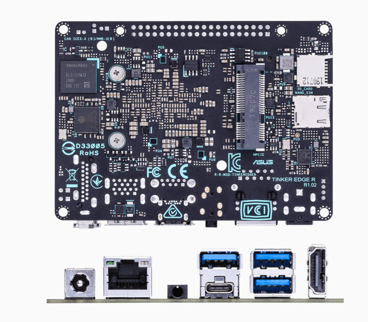 ASUS Tinker Edge R mini PCIe port arrangement