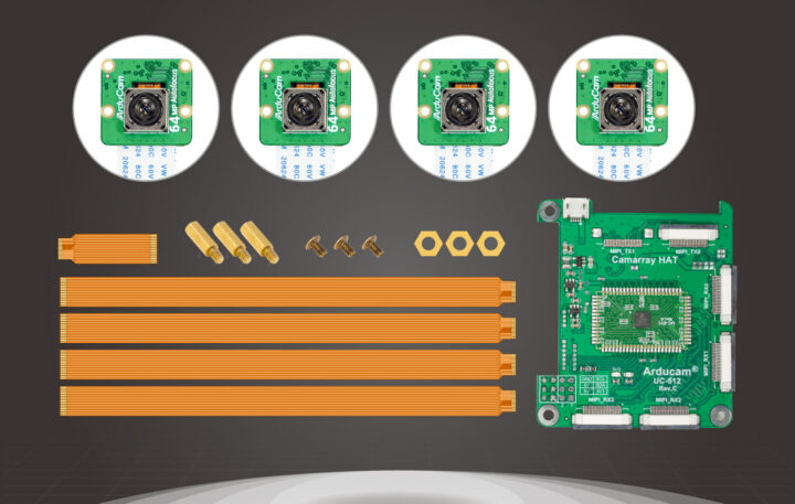 Arducam 64MP Quad-cámara Kit