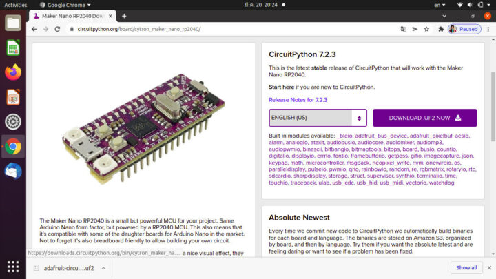 CircuitPython Maker Nano RP2040