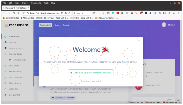 Edge Impulse Getting Started