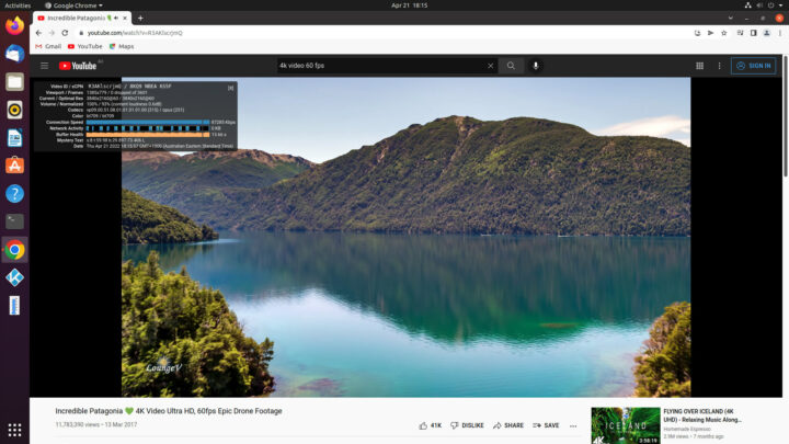 ubuntu 4k60 chrome youtube