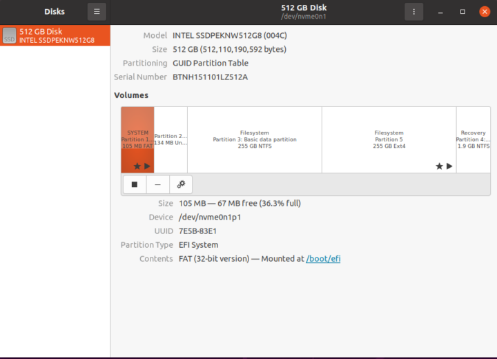 ubuntu-disk-management-512GB-SSD