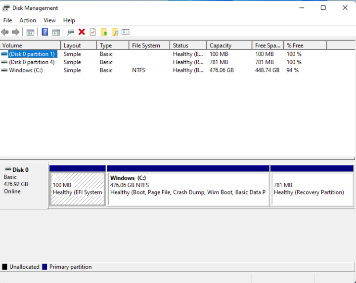 windows-11-disk-management-512GB-SSD