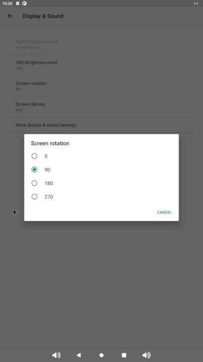 Android screen rotation