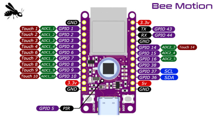 Bee Motion pinout diagram