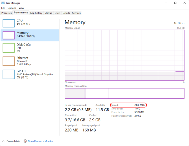 Beelink windows 11 memory speed