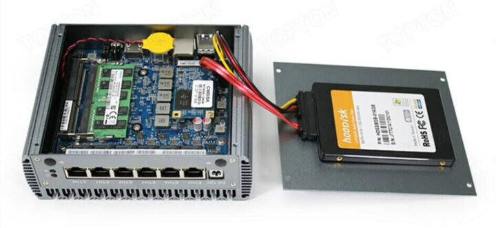 Intel Celeron J4125 firewall appliance SATA hard drive